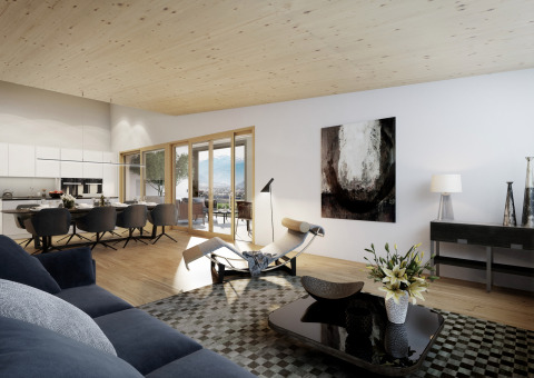 Visualisierung 3½-Zimmer-Wohnung DG