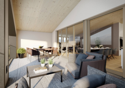 Visualisierung 3½-Zimmer-Wohnung DG