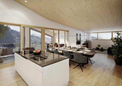 Visualisierung 3½-Zimmer-Wohnung DG